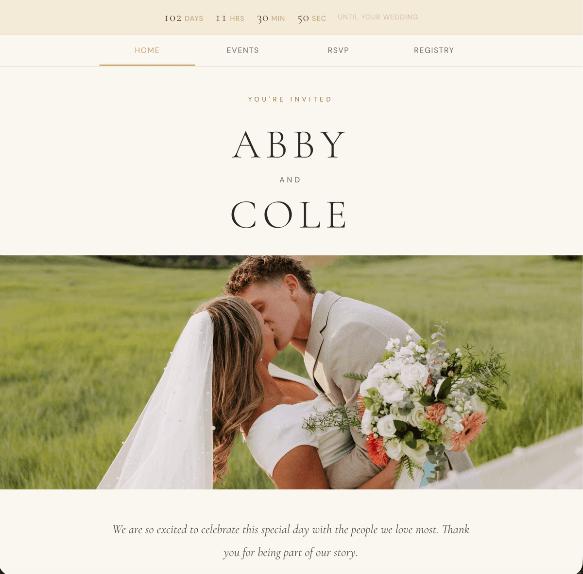Wedding website